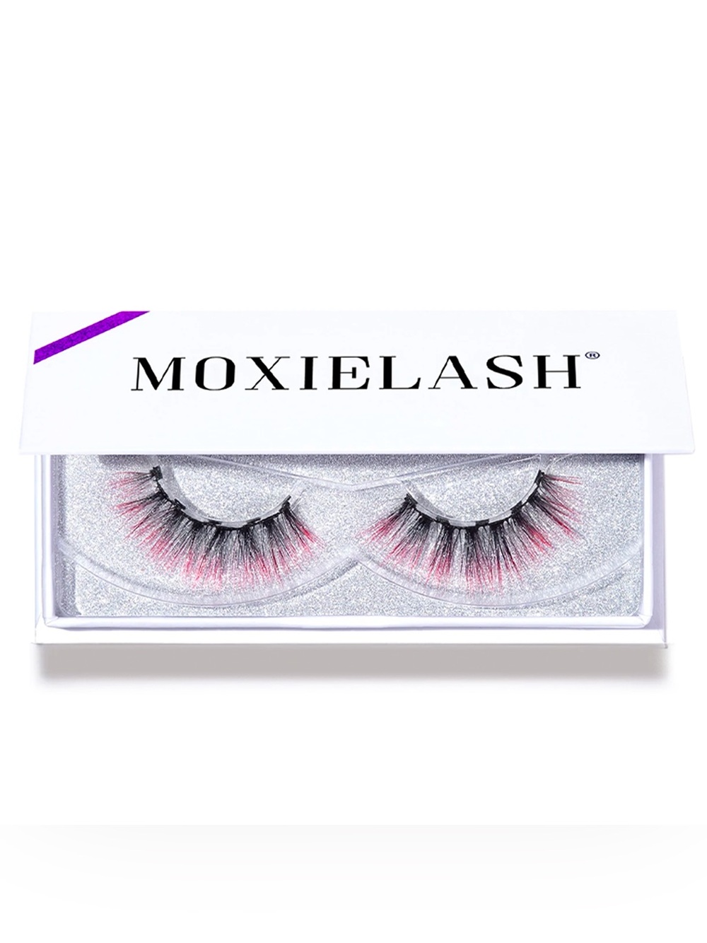 NIB MoxieLash Sunny Lash 100% Silk Black to Red Ombré Mid-Glam Volume